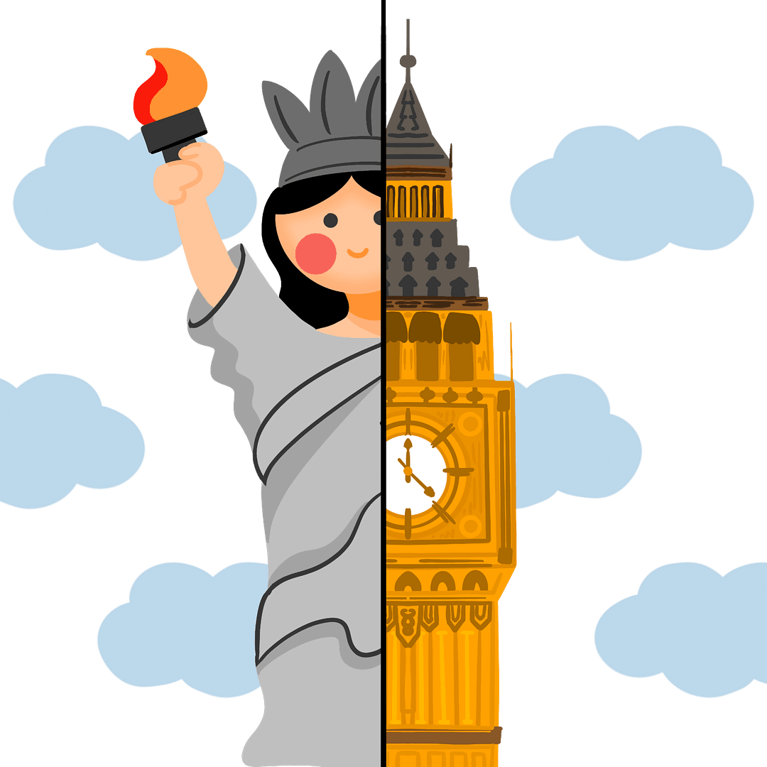 Statue of Liberty and Big Ben image - Yes, Learn - Professional English Courses
