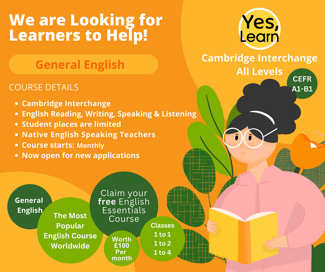 Adult General English - Yes, Learn