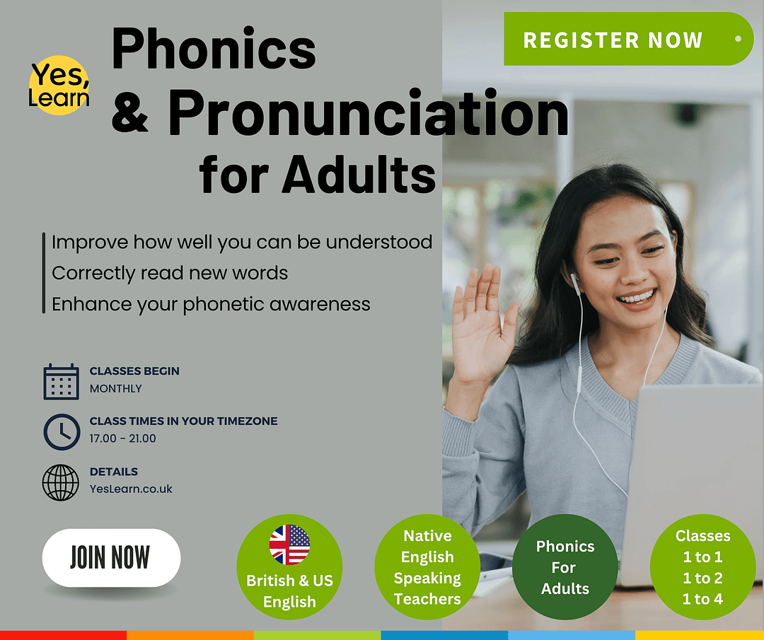 Adult - Phonics & Pronunciation - Yes, Learn